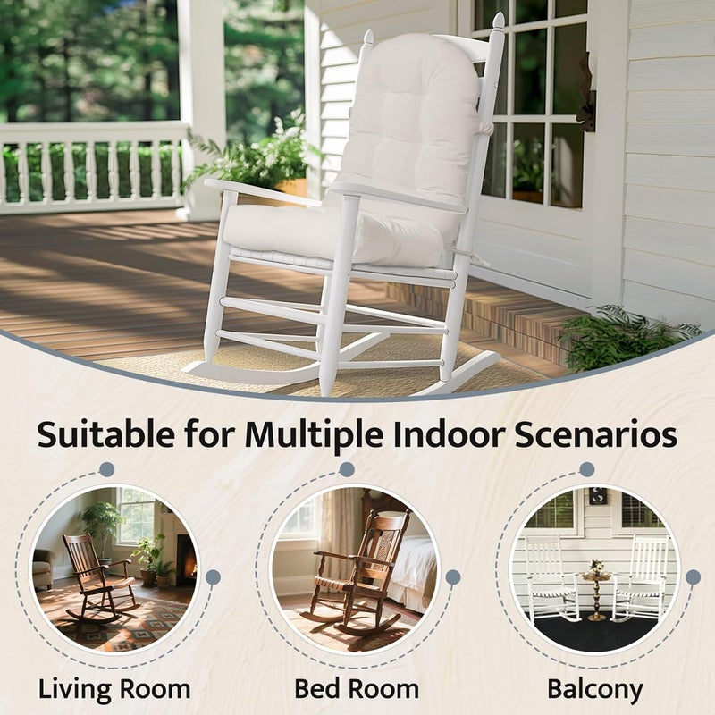 mudilun Adirondack Chair Cushions Non-Slip Indoor Rocking Chair Cushion with Straps Tufted Adirondack Chair Pads for Bedroom Living Room Porch Rocker - Image 5